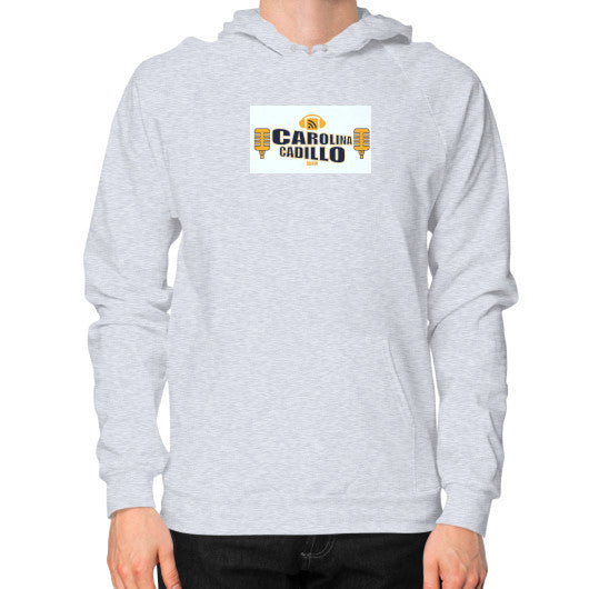 Hoodie (on man) Heather grey - Carolina Cadillo Merchandise