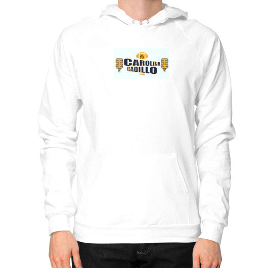 Hoodie (on man) White - Carolina Cadillo Merchandise