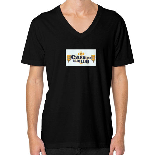 V-Neck (on man) Black - Carolina Cadillo Merchandise