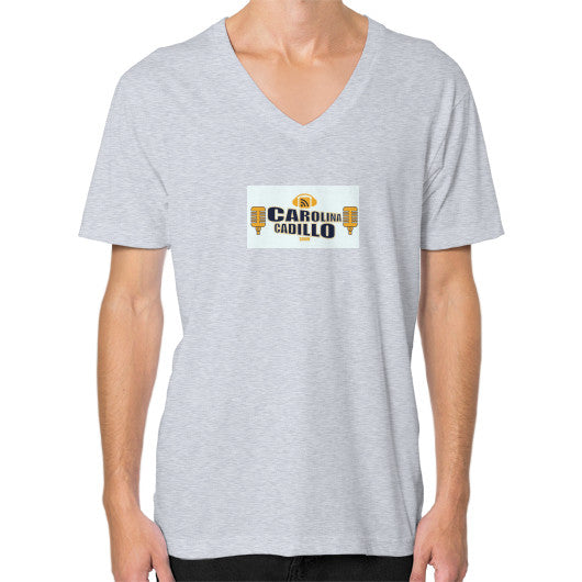 V-Neck (on man) Heather grey - Carolina Cadillo Merchandise