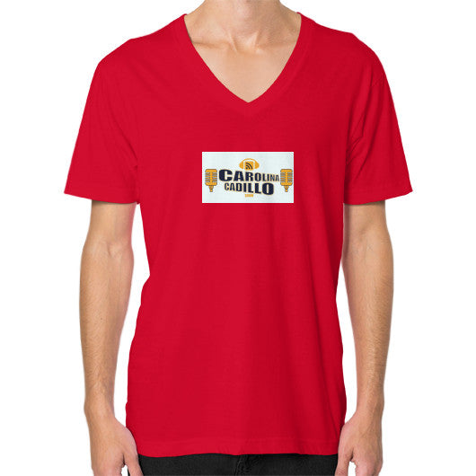 V-Neck (on man) Red - Carolina Cadillo Merchandise