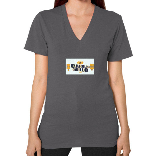 V-Neck (on woman) Asphalt - Carolina Cadillo Merchandise