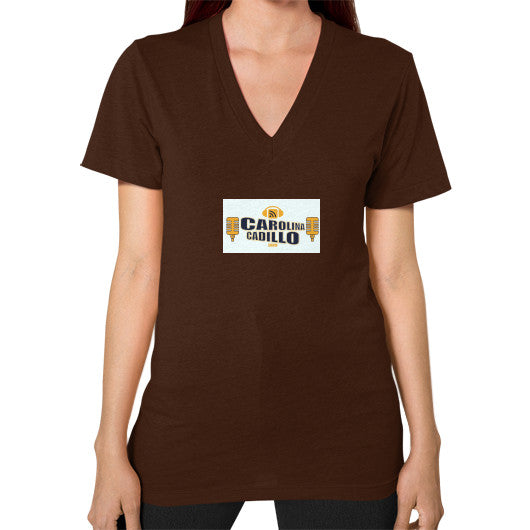 V-Neck (on woman) Brown - Carolina Cadillo Merchandise