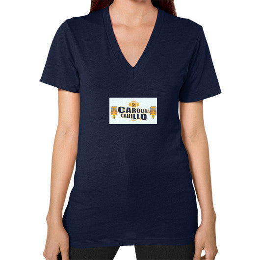 V-Neck (on woman) Navy - Carolina Cadillo Merchandise