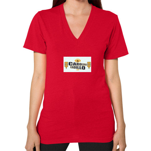 V-Neck (on woman) Red - Carolina Cadillo Merchandise