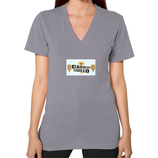 V-Neck (on woman) Slate - Carolina Cadillo Merchandise